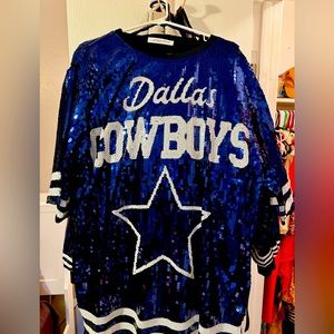 slim fit dress slacks Dallas Cowboys Sequin Ombre Dress main image 0